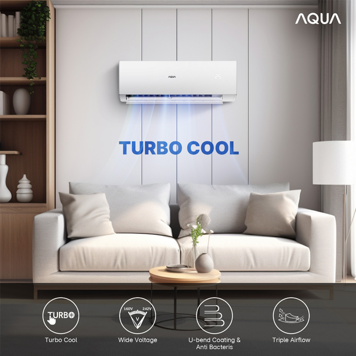 Aqua AC Split Standard Turbo Cool 2.5 PK - AQA - KCR25FQAL