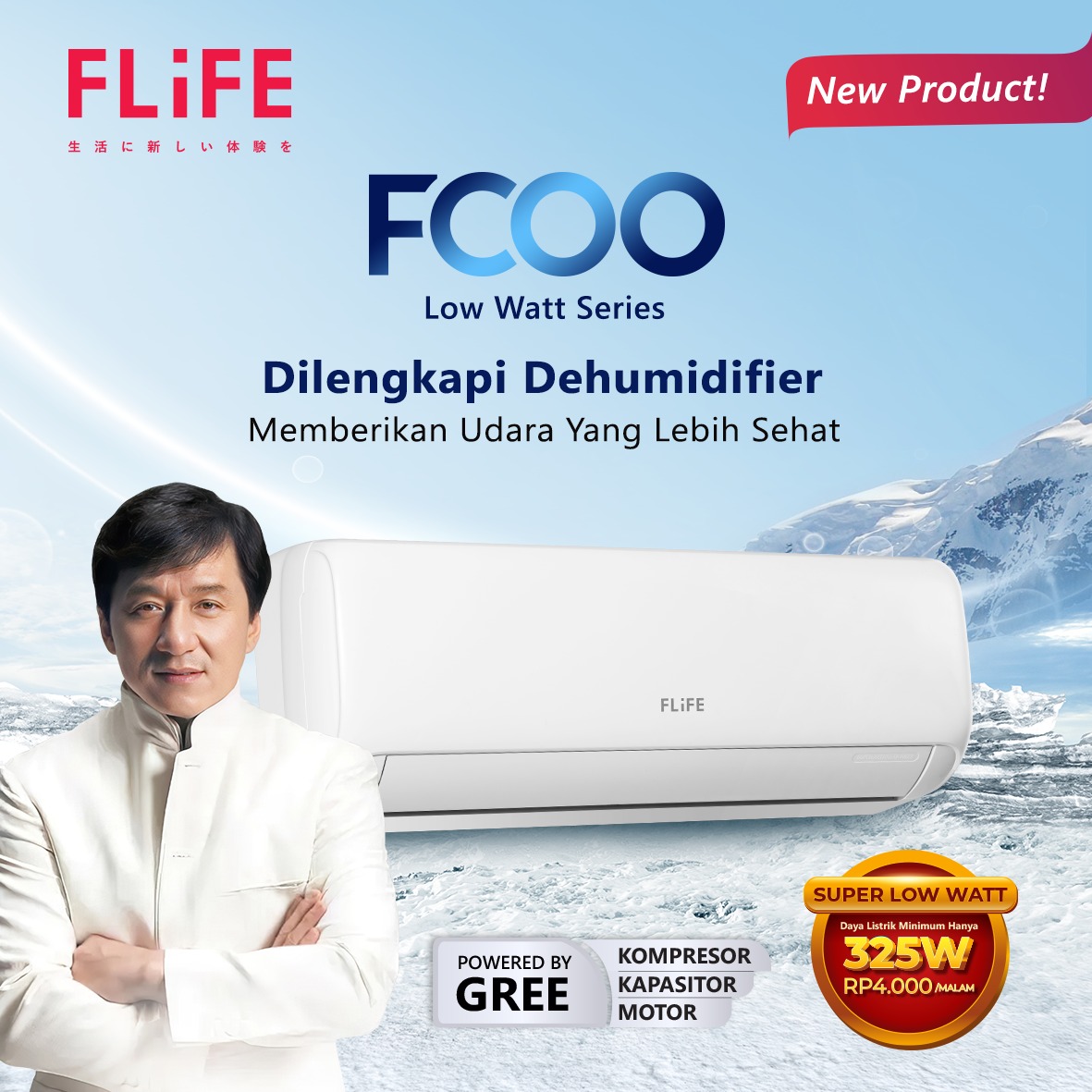 Flife Gree AC Low Watt FCOO Series 1 PK - FAC-09FCOO