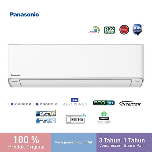 Panasonic AC Wall Mounted Split Premium Inverter Nanoe X 2 1/2 PK - CS/CU - XU24XKP