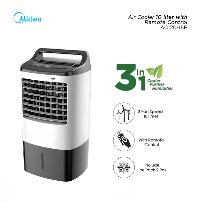 Midea Air Cooler With Remote Control 10 L - AC120-16F