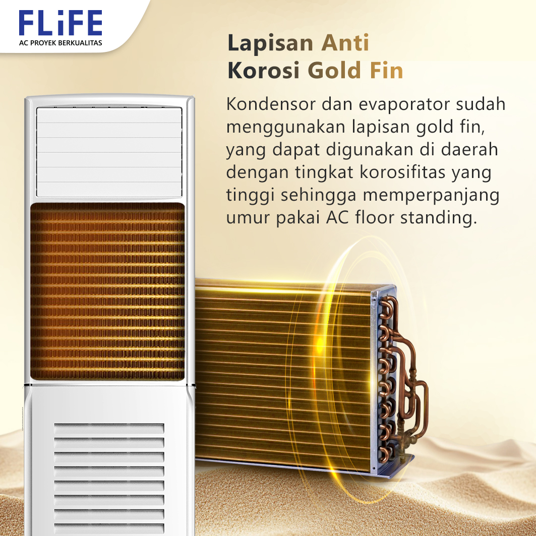 Flife AC Floor Standing 5 PK Standard Strong Wind Fast Cooling - FVC-48FS(S)