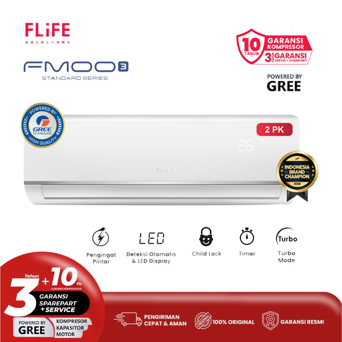Flife Gree AC Split Standard 2 PK FMOO3 Series - FAC-18FMOO3