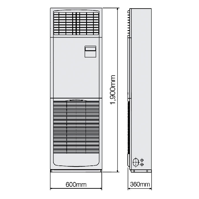 Mitsubishi Electric AC Floor Standing Inverter PSY-SP Series 6 PK ( 3 Phase ) - PSY SP48KA + PUY SP48YKA2