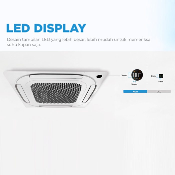Midea AC Round Cassette Inverter 2 1/2 PK - MCD 24CRDN2 + MOUX 24CRDN2