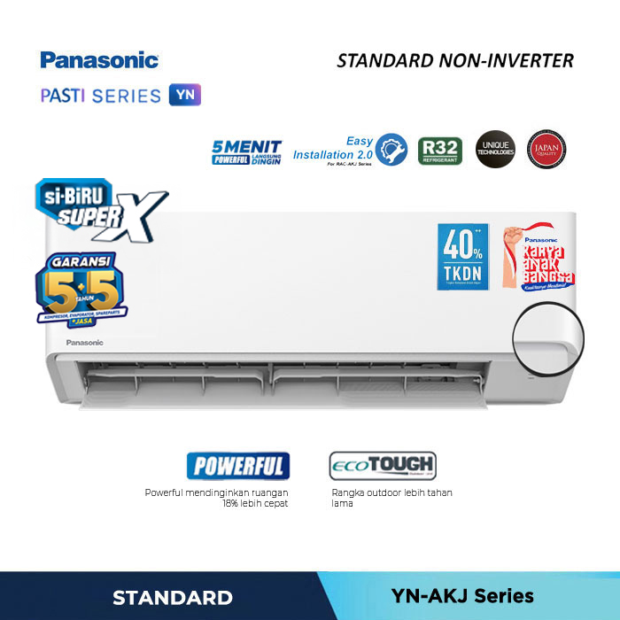 Panasonic AC Wall Mounted Split Standard 1/2 PK - CS/CU-YN5AKJ