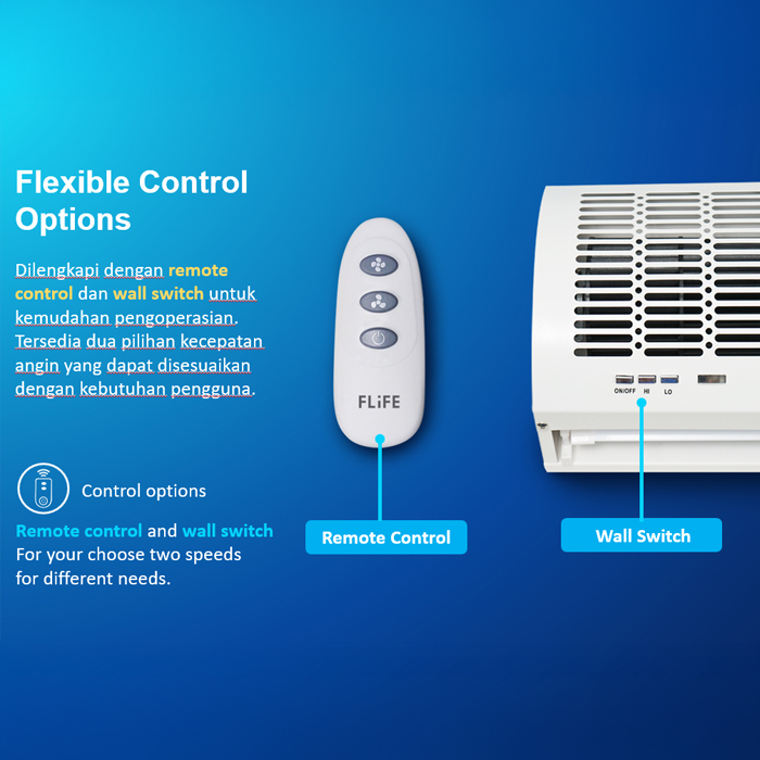 Flife Air Curtain Series High Airflow 2800 CMH - FM-1215Z/Y