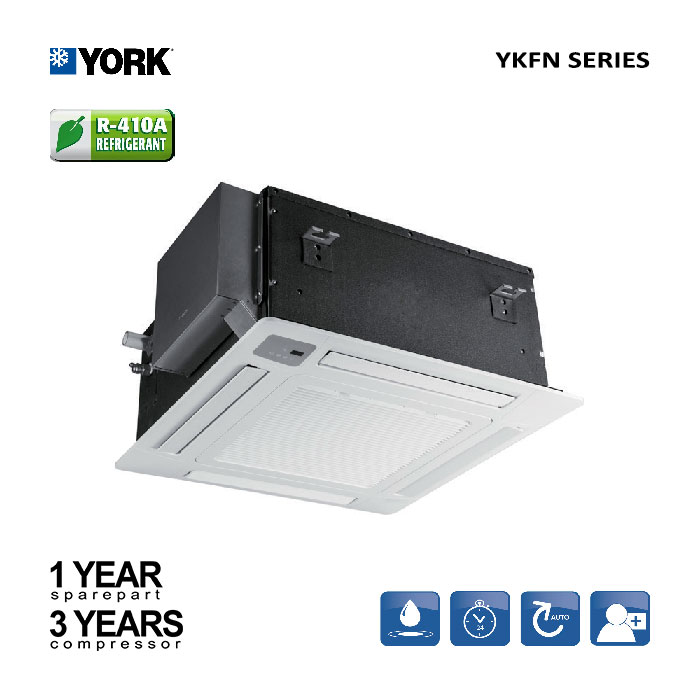 York AC Cassette Standard 4-Way YKFN Series 2 PK - YKFN18BZNRZTH1