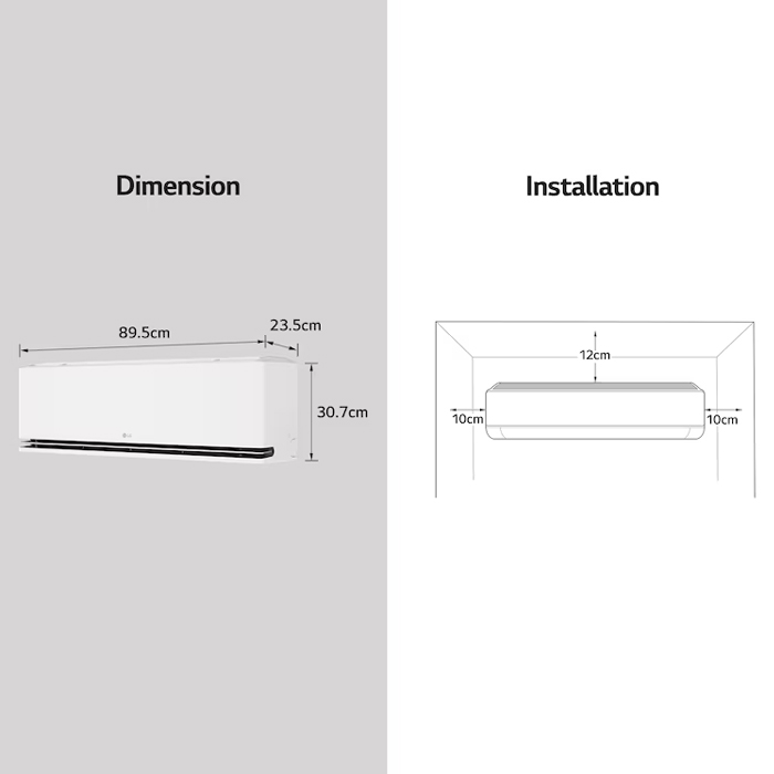 LG AC Split 1 PK Inverter DUALCOOL AI Air - A09TVA