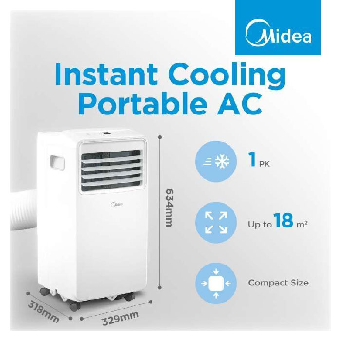 Midea AC Portabel PHB Series 1 PK - MPHB-09CRN7