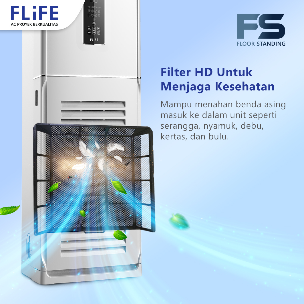 Flife AC Floor Standing 3 PK Standard Strong Wind Fast Cooling - FVC-24FS