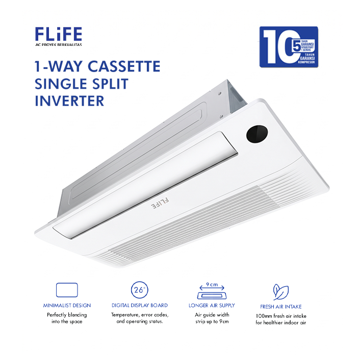 Flife AC Cassette 1 Way Inverter 1.5 PK - FLC-12T1PV