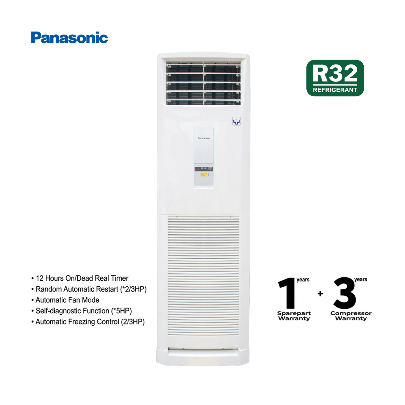 Panasonic AC Floor Standing Standard R32 3 PK - S/U-28PB5H5P