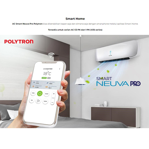 Polytron AC Wall Mounted Split Standard Smart Neuva Pro 1 PK - PAC-09VZSI