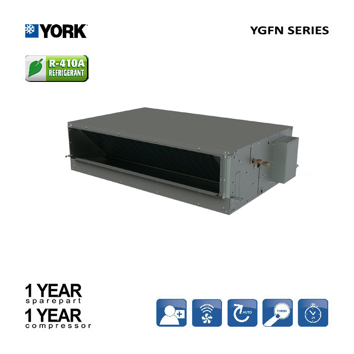 York AC Ceiling Ducted Standard YGFN Series 5 PK - YGFN48BZMWZTH1