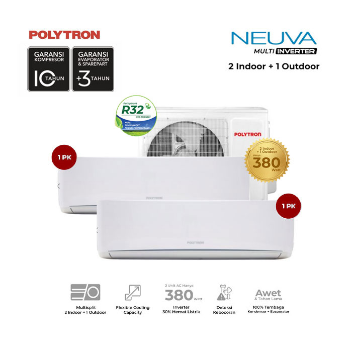 Polytron AC Multi Split Inverter Neuva 1 PK + 1 PK - PAC090918MS