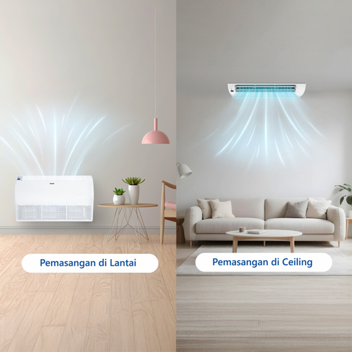 Gree AC Floor Ceiling Inverter U Match Series 4 1/2 PK - GULD125ZD1/A-S + GULD125W1/NHA-S