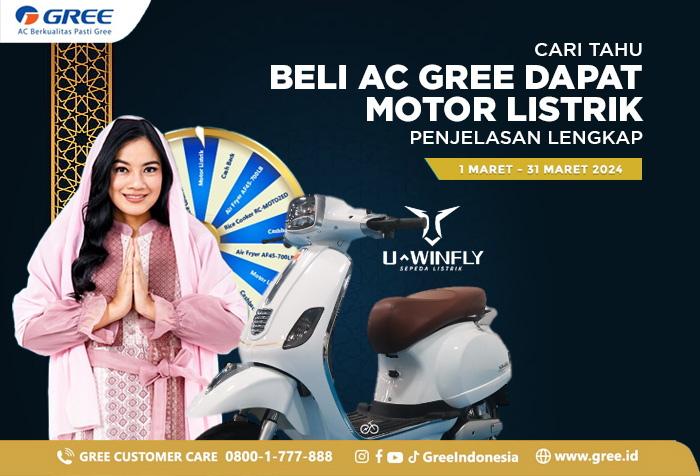 PROMO RAMADHAN AC GREE DAPAT MOTOR LISTRIK