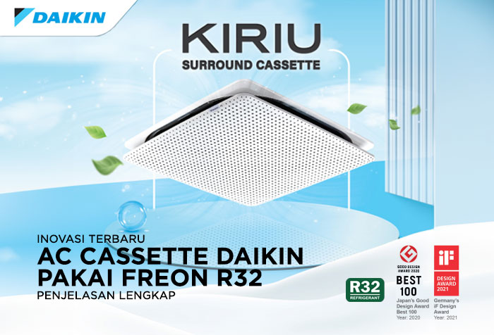 TERBARU AC CASSETTE DAIKIN GANTI SEMUA FREON R32