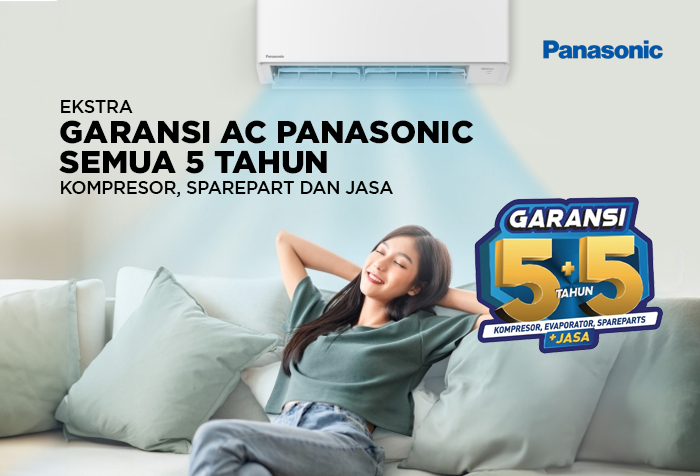 GARANSI AC PANASONIC EKSTRA JADI SEMUA 5 TAHUN