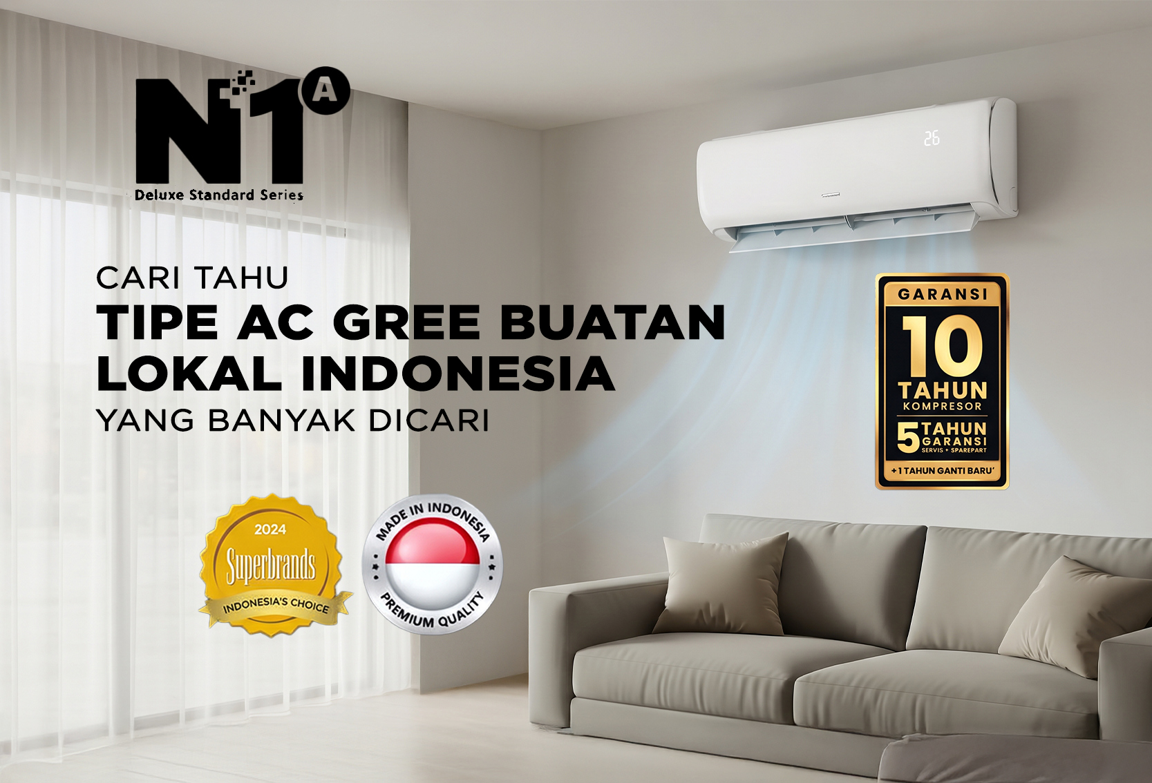 TIPE AC GREE BUATAN LOKAL INDONESIA 