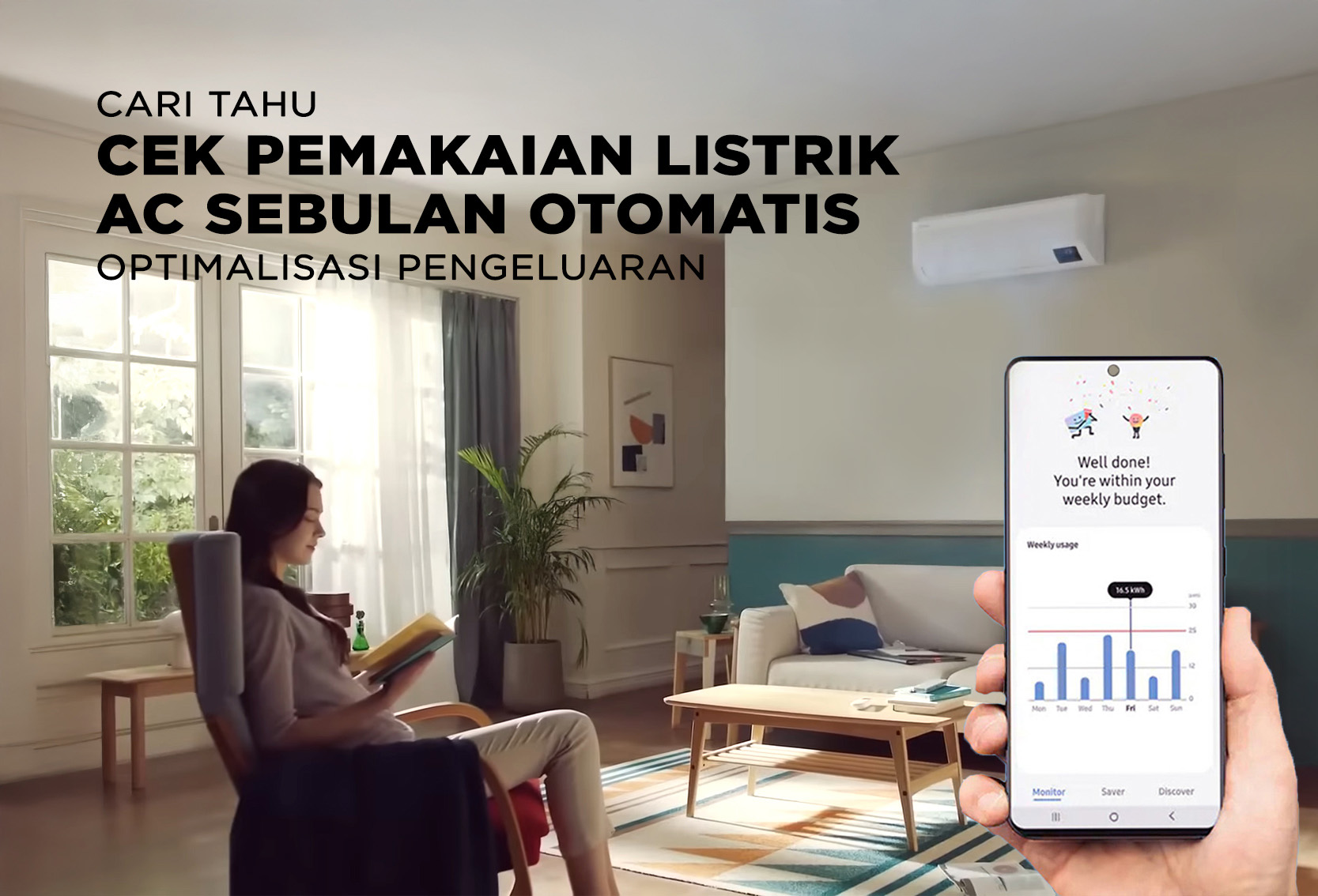 CEK PEMAKAIAN LISTRIK AC SEBULAN OTOMATIS