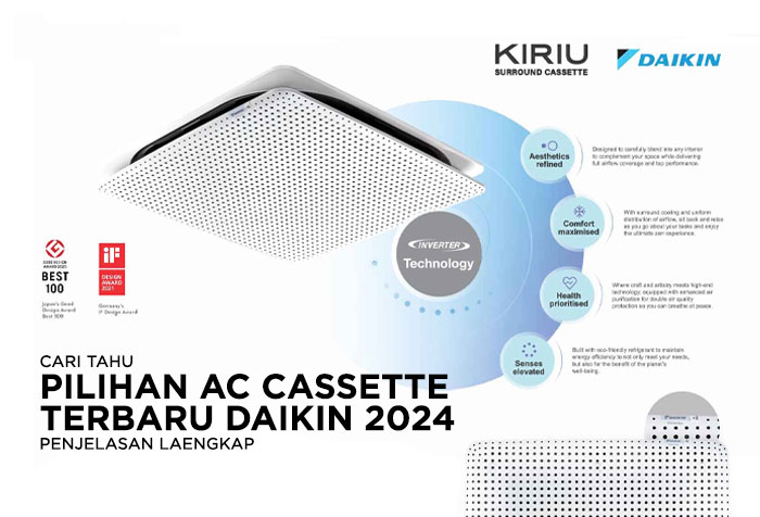 PILIHAN LENGKAP AC CASSETTE DAIKIN TIPE DAN PK 2024