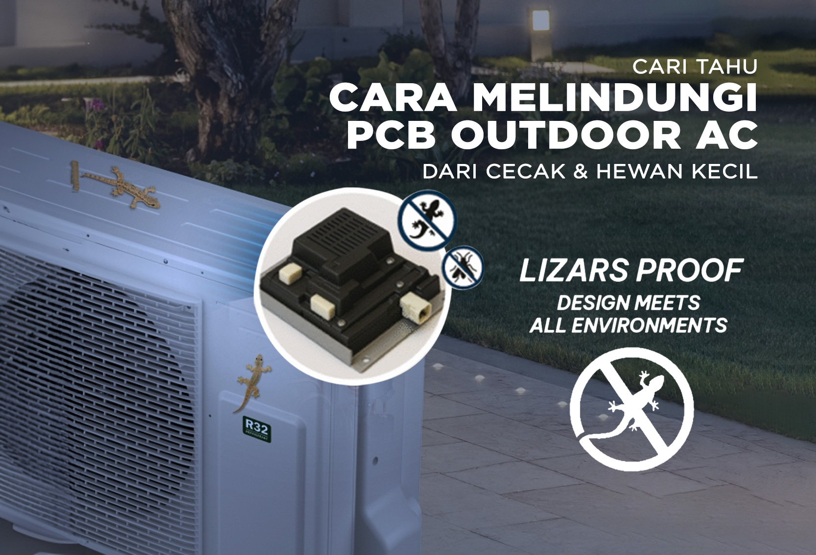 CARA MELINDUNGI PCB OUTDOOR AC