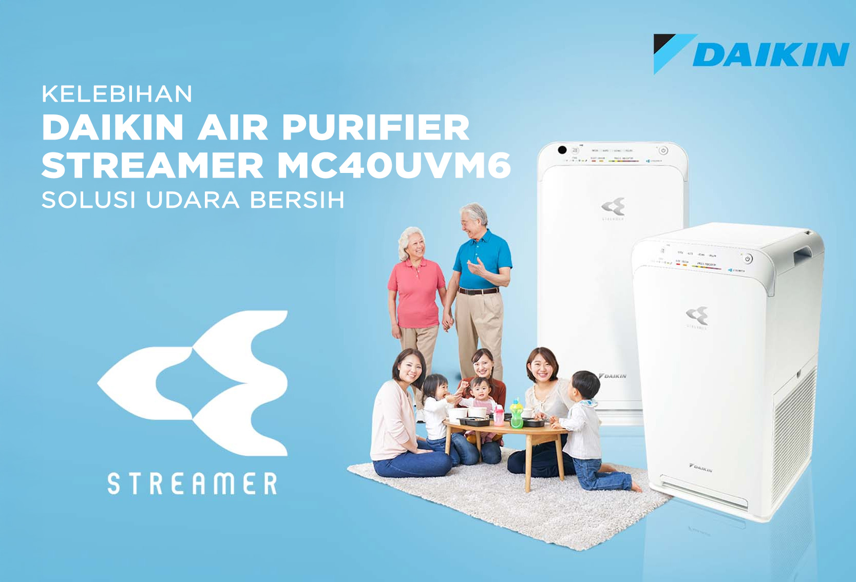 KELEBIHAN DAIKIN AIR PURIFIER STREAMER MC40UVM6 SOLUSI UDARA BERSIH