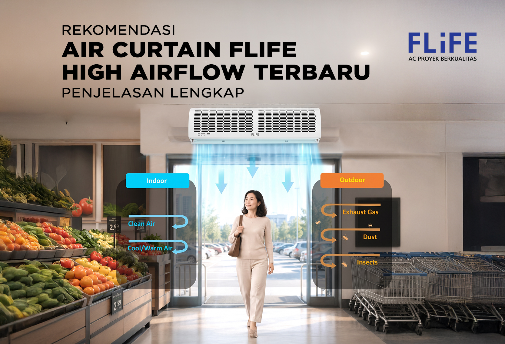 REKOMENDASI AIR CURTAIN FLIFE HIGH AIRFLOW TERBARU