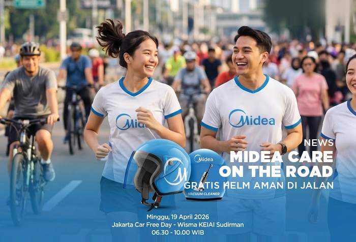 MIDEA CARE ON THE ROAD BAGI HELM GRATIS AMAN DI JALAN