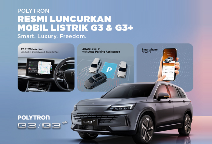 POLYTRON RESMI LUNCRUKAN MOBIL LISTRIK EV G3 DAN G3+