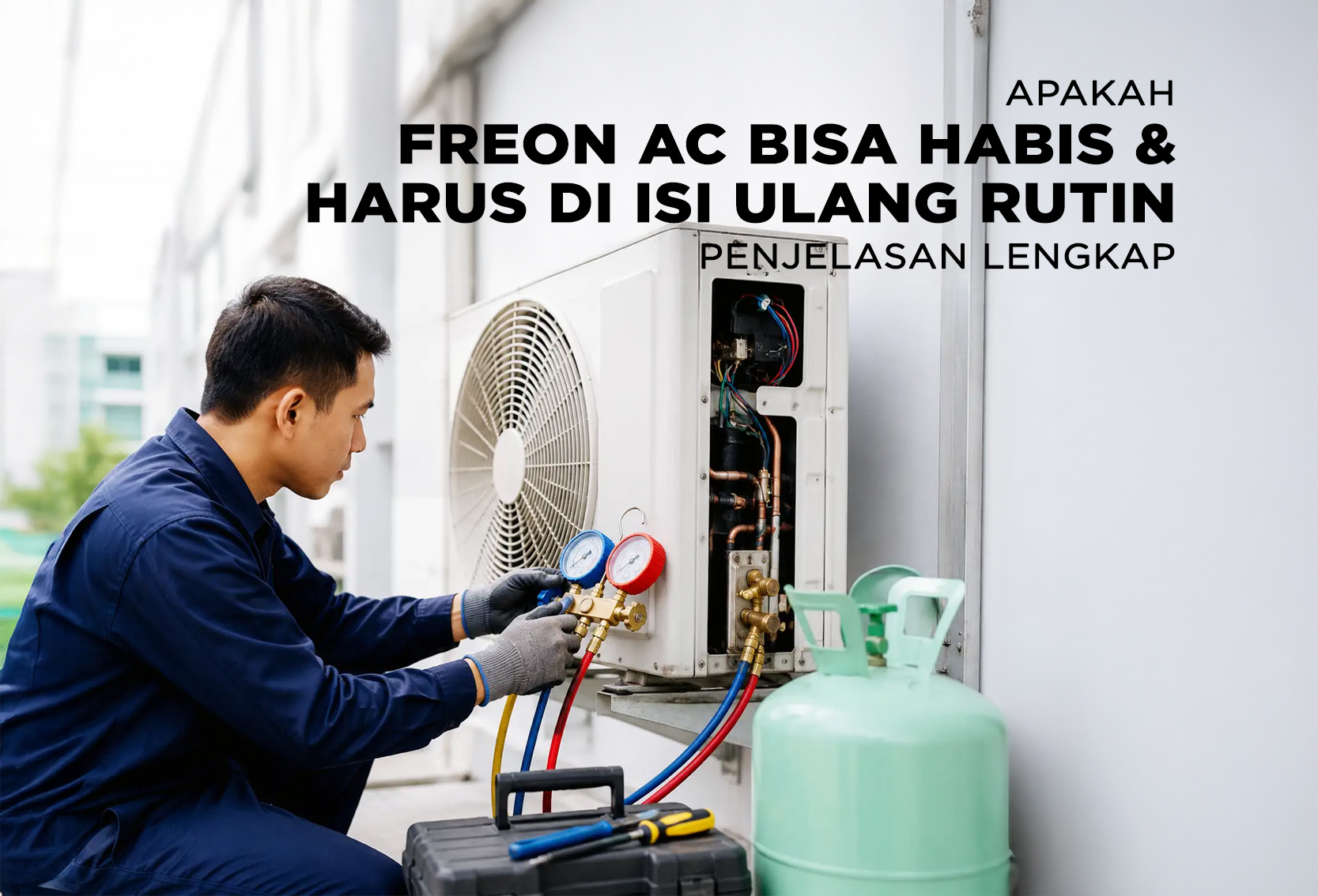 APAKAH FREON AC BISA HABIS DAN WAJIB DI ISI ULANG