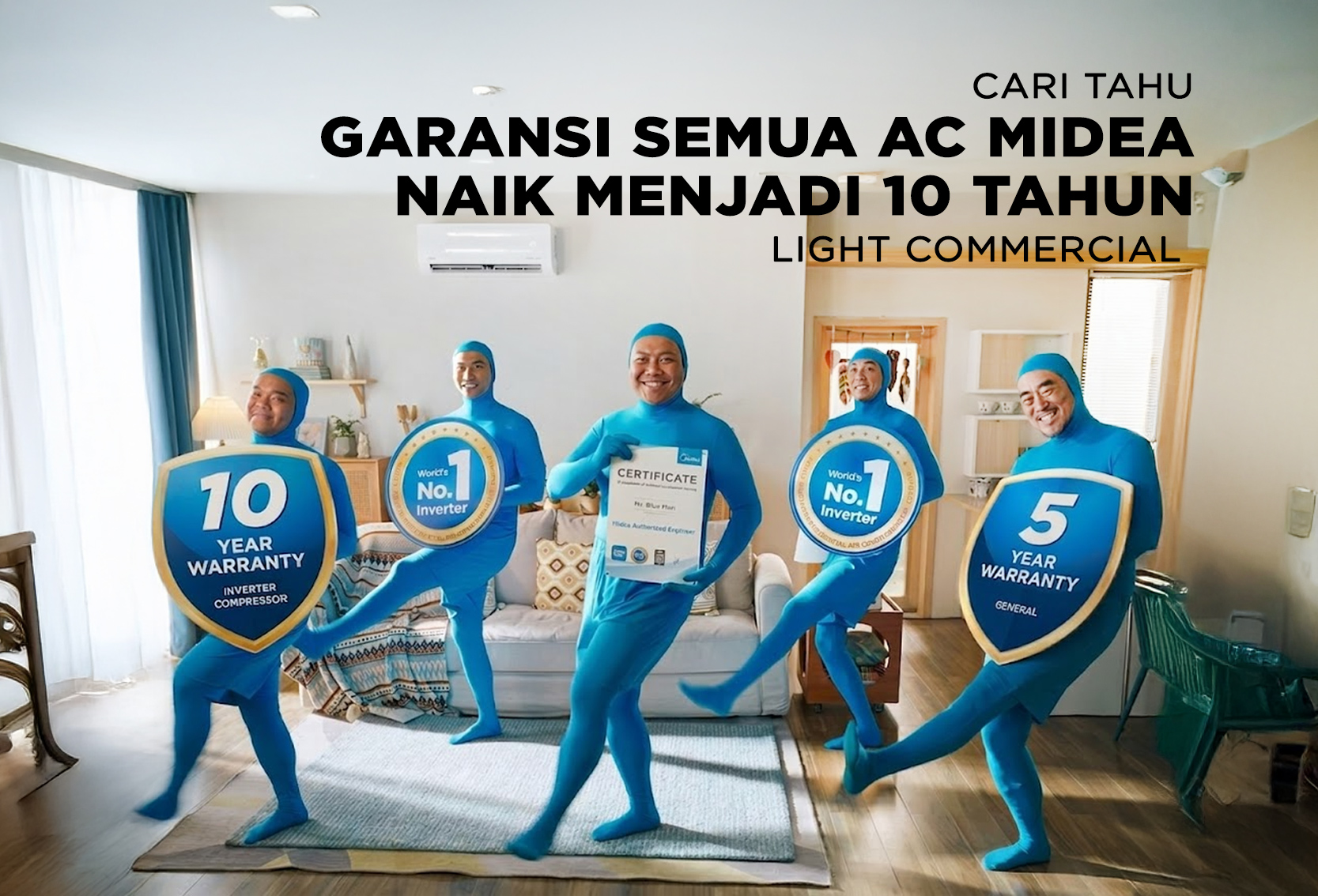 GARANSI SEMUA AC MIDEA NAIK MENJADI 10 TAHUN
