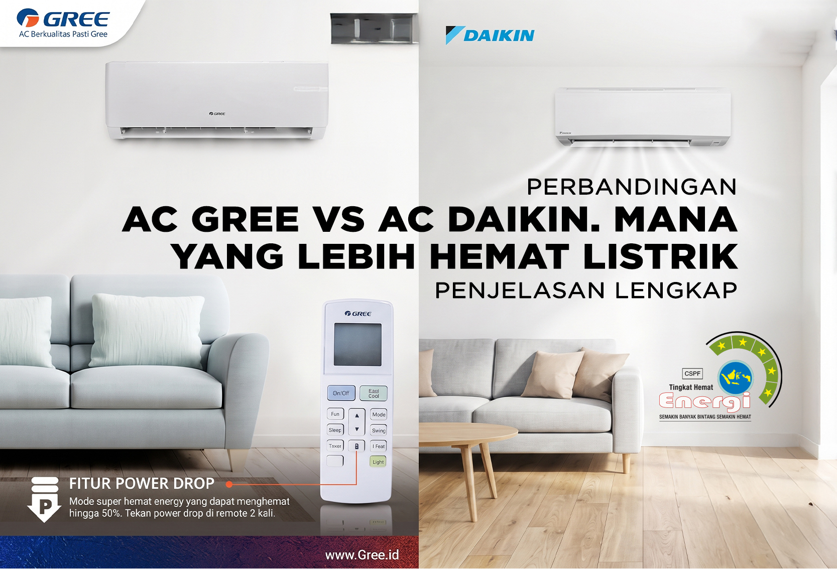 PERBANDINGAN AC GREE VS AC DAIKIN. MANA YANG LEBIH HEMAT LISTRIK