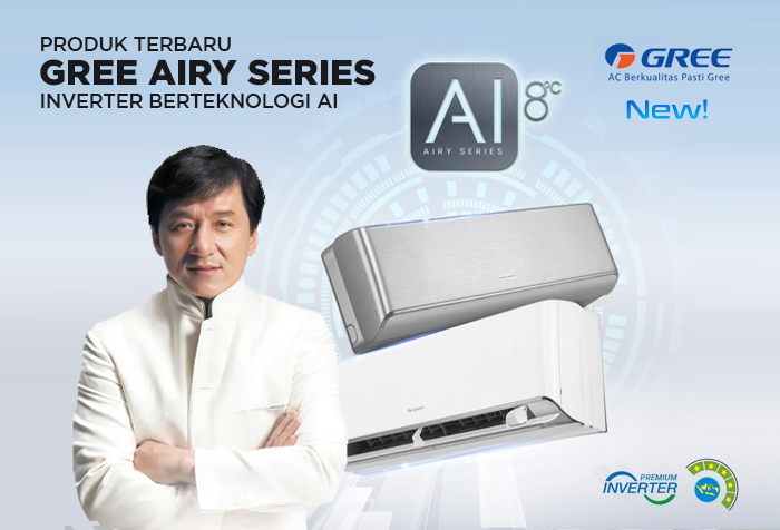 AC GREE LUNCURKAN PRODUK TERBARU AIRY SERIES INVERTER TEKNOLOGI AI