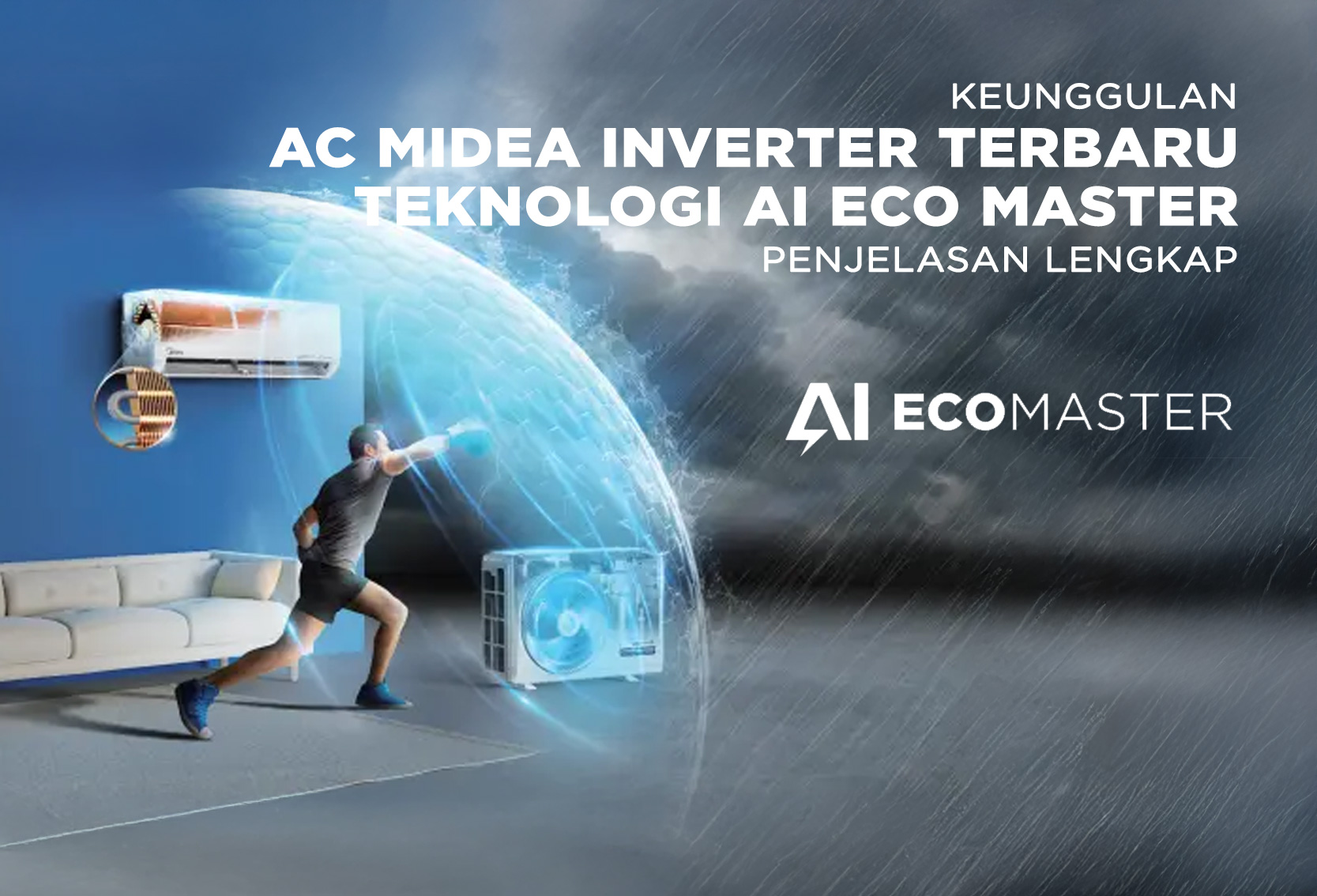 KEUNGGULAN AC MIDEA INVERTER TERBARU TEKNOLOGI AI ECO MASTER